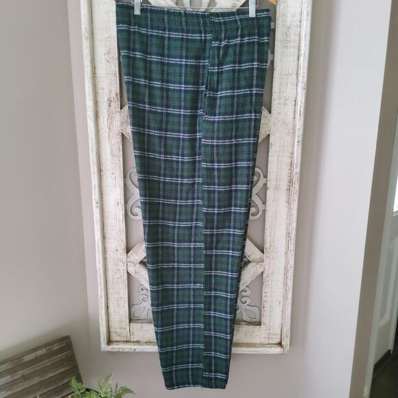 Architect Men's Lightweight Flannel Sleep Pants Athleisure Pajama n Green Plaid - Picture 1 of 6